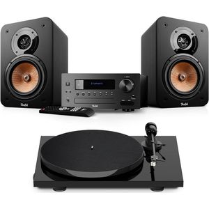 ULTIMA 20 - Compact Systeem - Zwart - Met Bluetooth, CD-speler, Platenspeler en FM/DAB+ Radio