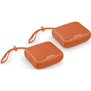 Teufel - BOOMSTER GO - Draagbare Mini Bluetooth Speaker - Coral Red - Set van 2