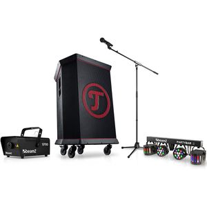 ROCKSTER - PartyBar2 - Rookmachine - Zwart - Inclusief Shure PGA58 en Statief