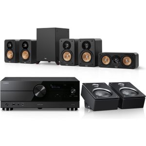 ULTIMA 20 Surround + Yamaha RX-A2A voor Dolby Atmos""5.1.2"", Zwart