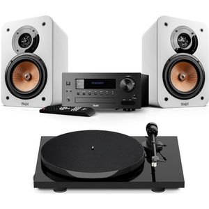 ULTIMA 20 - Compact Systeem - Wit - Inclusief Bluetooth, CD-speler, Platenspeler en FM/DAB+ Radio