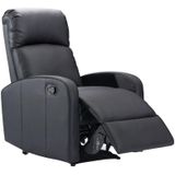 Relaxfauteuil van kunstleer ISAO - Zwart