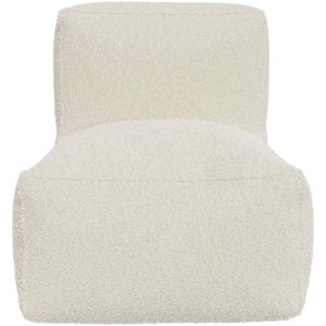 Fauteuil van beige boucléstof NOUMARA