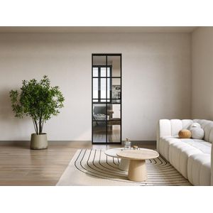 Schuifdeur met klamplaagsysteem in aluminium en gehard glas - H205 x L73 cm - WILDEN II