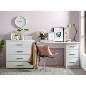 Bureau LEONDINE - 3 laden - Wit