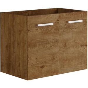 Hangend wastafel - Donker naturel kleur - 60 cm - MIELA