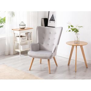 Fauteuil van velours VATELY - Grijs