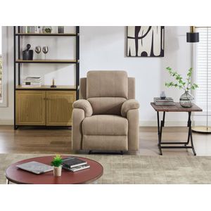 Relax-fauteuil in taupe microvezel BRODY