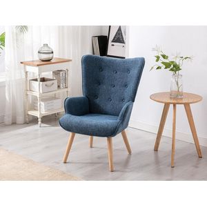 Fauteuil van stof VATELY - Blauw