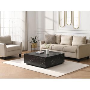 PASCAL MORABITO Salontafel - Zwart Marmereffect - MDF - 2 Lades