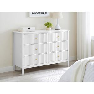 Vente-unique - NARIVA - Ladekast - Wit - MDF - 6 Lades