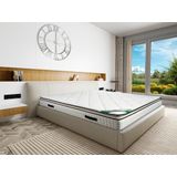 Matras 140 x 190 cm van schuim en tijk van bamboe, dikte 23 cm - ADANA van NATUREA