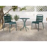 Set van 2 stapelbare metalen tuinstoelen - Spargroen - MIRMANDE van MYLIA