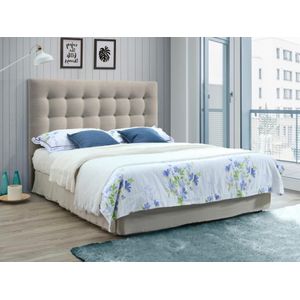 Gewatteerd hoofdbord FRANCESCO - 160 cm - Stof - Beige