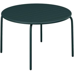 Ronde tuintafel D110 cm in metaal - Dennengroen - MIRMANDE van MYLIA