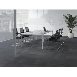 Rechthoekige vergadertafel - 6 personen - Wit - L240 cm - DOWNTOWN