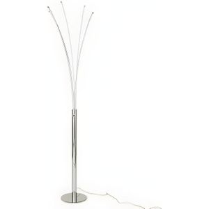 Staande lamp met 5 armen met LED-verlichting design FILAE - Metaal - 58 x 20 x 189 cm - Zilverkleurig