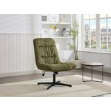 Vente-unique Draaifauteuil van groene gechineerde stof SELENDO L cm x H cm x D cm
