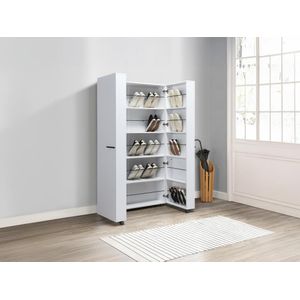 Vente-unique - Schoenenmeubel - Wit - MDF - 2 Deurtjes - 100 cm