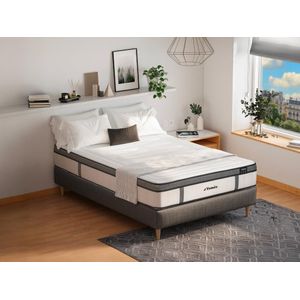 Hybride matras 160x 200cm met 7-zones pocketveren en vormgeheugen dikte 30cm - OLIANE van YSMÉE