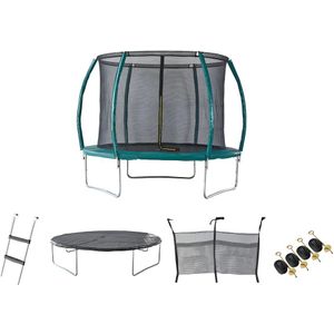 Trampoline met binnenbeschermingsnet, ladder, hoes en verankeringsset - D.305 cm - WALLABY