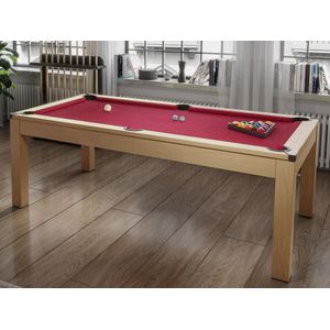 Modulaire tafel - Biljart en pingpong BALTHAZAR - 213 x 112 x 81,5 cm - Rood