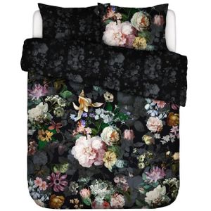 Essenza Dekbedovertrek Fleur Festive Blooming Black 200 x 220 + 2x 60 x 70 cm