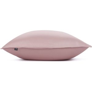 ZO! Home Satinado 2-pack katoen/satijn sierkussenhoezen roze - 50x50 - luxe uitstraling - zijdezacht