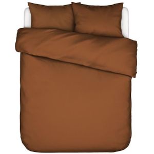 ESSENZA Minte Dekbedovertrek Leather brown - Lits-Jumeaux - 240x200/220 cm