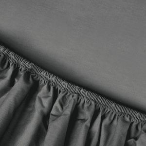 Kayori Shizu Perkal Hoeslaken Dubbel-split-topdekmatras Antracite 160x200 cm