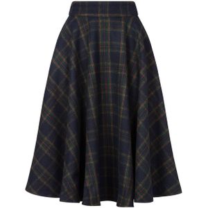 Swing rok - Banned Retro - Blauw/Donkerblauw/Multicolour