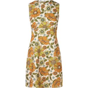 A lijn jurk - Vintage Chic for Topvintage (Groen/Oranje/Multicolour)