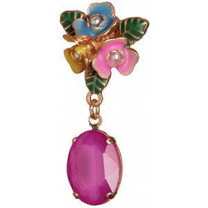 Oorbellen dames - Lovely - Roze/Goud/Multicolour - Maat One size