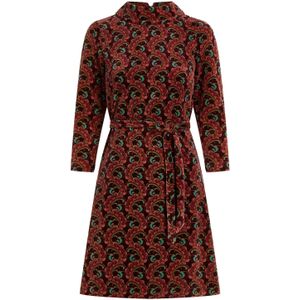 A-lijn jurk - King Louie - Rood/Bordeauxrood