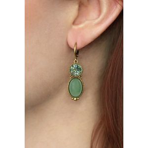 Oorbellen dames - Urban Hippies - Groen/Goud