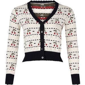 Vest dames - Topvintage Boutique Collection - Wit/Blauw/Donkerblauw