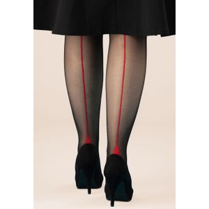 Naadkousen - Zwart - Classic Seamer Tights - 15 denier