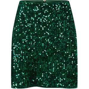 A-lijn rok - Vintage Chic for Topvintage - Groen/Donkergroen