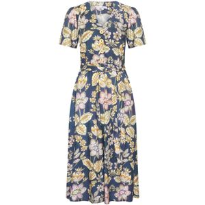 Swing jurk - Very Cherry - Blauw/Donkerblauw/Multicolour - Maat XXL