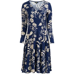 Swing - LaLamour - Jurk - Blauw - Semi-swing - Lange Mouwen