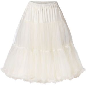 Petticoat - Banned Retro - Wit/Creme - Maat 3XL