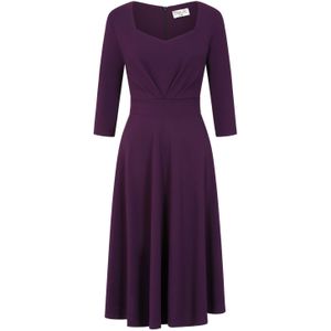 Swing Jurk - Vintage Chic - Aubergine - Cocktailjurken