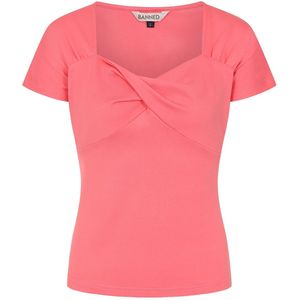 Top - Banned Retro - Roze - Maat 4XL