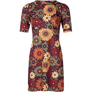 A-lijn jurk - Vintage Chic for Topvintage - Bruin/Multicolour