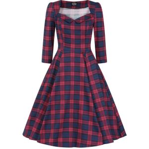 Swing jurk - Hearts & Roses - Rood/Bordeauxrood/Blauw/Donkerblauw/Multicolour