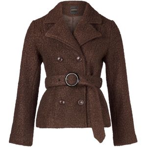 Topvintage - Boutique Collection - Mantel - Bruin - Stijlvolle Reverskraag