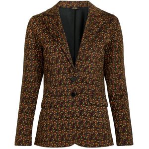 Blazer dames - King Louie - Zwart/Bordeauxrood/Multicolour