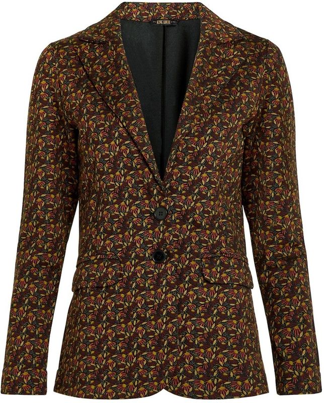 Blazer dames - King Louie - Zwart/Bordeauxrood/Multicolour