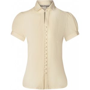 Blouse dames - Rock N Romance - Wit/Creme - Maat 12