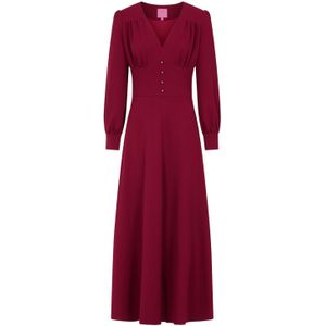 Effen jurk - Glamour Bunny - Rood/Bordeauxrood